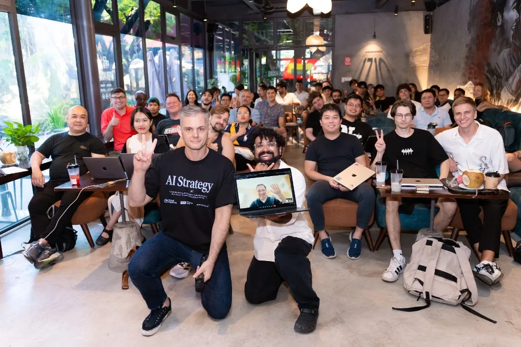 With the room at a recent event, a laptop open to a video call